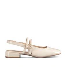 1 Pair Shiny Preppy Style TPU Lighting Mary Jane Shoes, For Outdoor, Office, Party, Spring/Summer - Beige - EUR36,EUR37,EUR38,EUR39,EUR40,EUR41