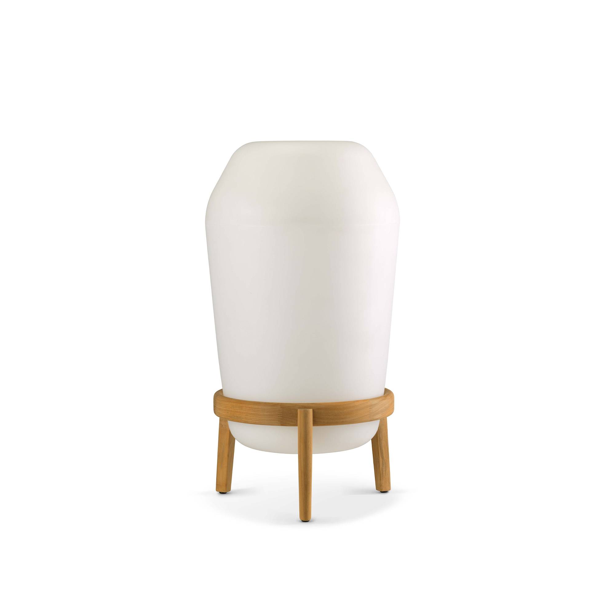 Dedon - Loon Floor Lamp L - Golvlampor utomhus - Sebastian Herkner - Vit - Trä/Plast