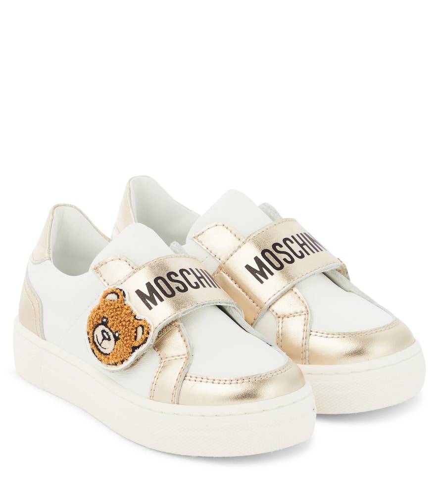 Moschino Kids Teddy Bear leather sneakers
