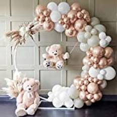 Ballonggirlang roséguld, ballonggirlang beige, roséguld sandvita ballonger för boho-bröllop, förlovning, födelsedagsdekoration, bebisfest, jubileum, babyshower dekoration