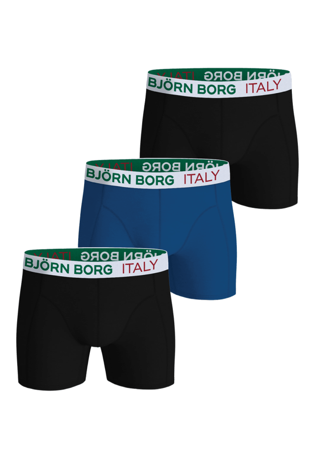 Björn Borg Cotton Stretch Boxer Italy 3p Kalsonger Herr Flerfärgad XXL