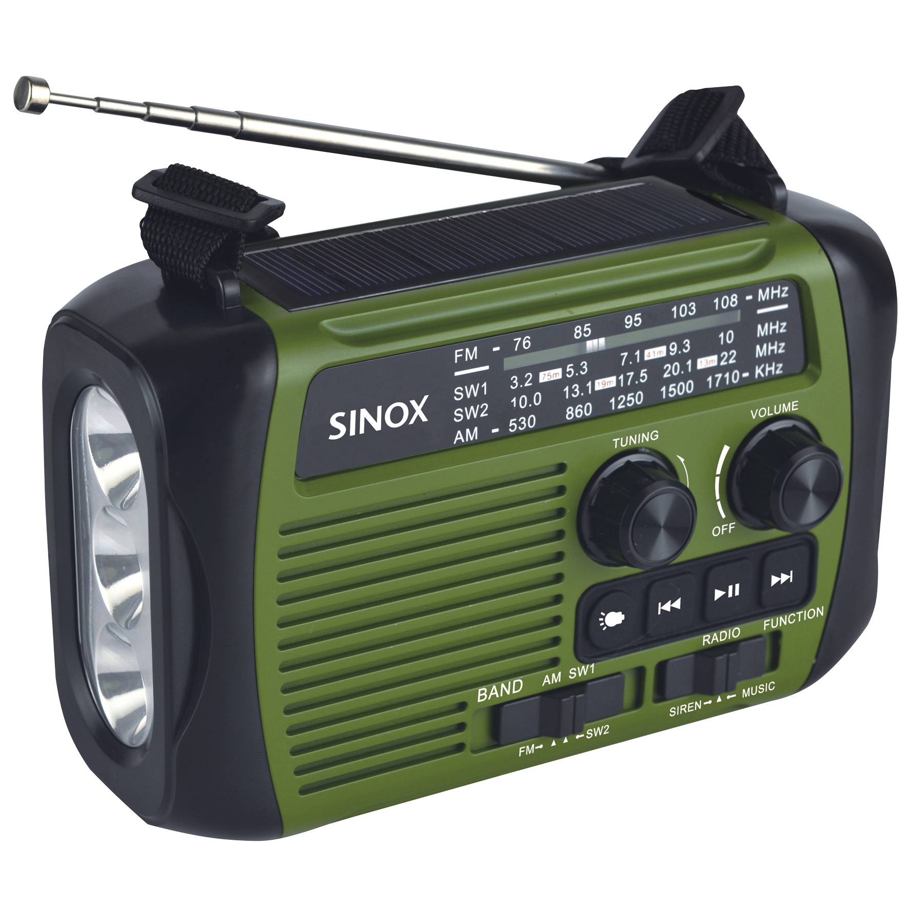 Nödradio SXL5500 dynamo och solcell