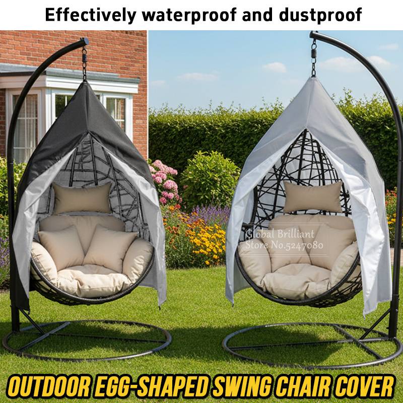 Universial Waterproof Heavy Duty Patio Hanging Chair Cover Seat Cocoon Swing Chair Protector 420D Garden Furniture Dust Cover