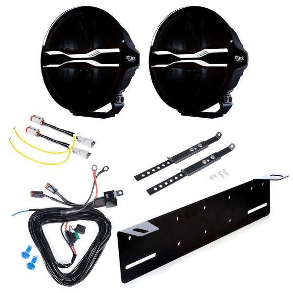 Extraljus STRANDS FOR9T Dragon Drive 9 V2 - Rund / 22 cm / 135W, 2 st - Komplett paket