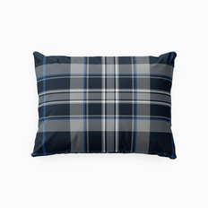 Plaid Noelle blue ett örngott i mått 70 x 100 cm i bomullsflanell i blått, svart och grått, från Indusia design