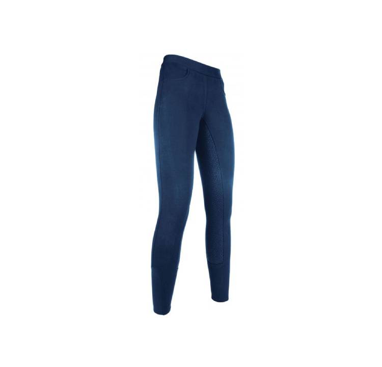 HKM Ridtights Leggings Yvi Helskodda Silikon - Vit - 48