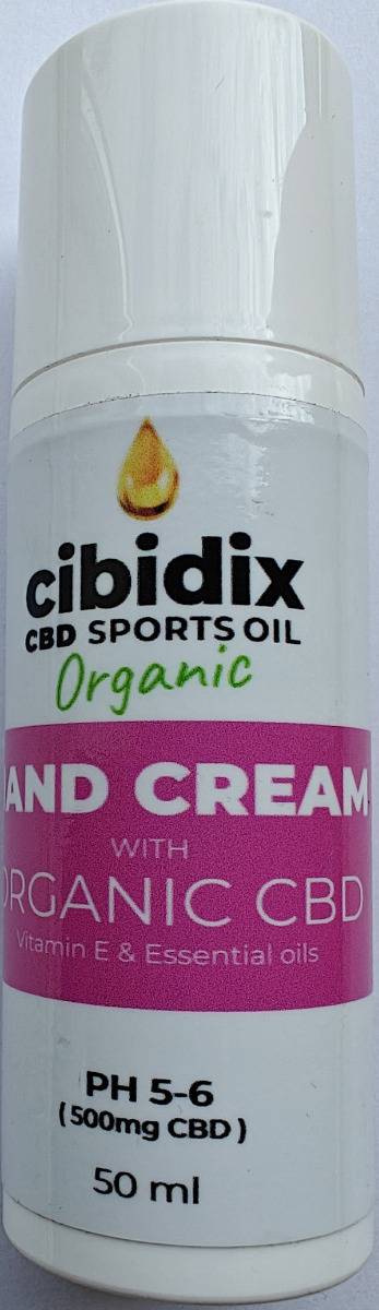 Cibidix CBD sports oil organic hand cream with organic CBD 50ml