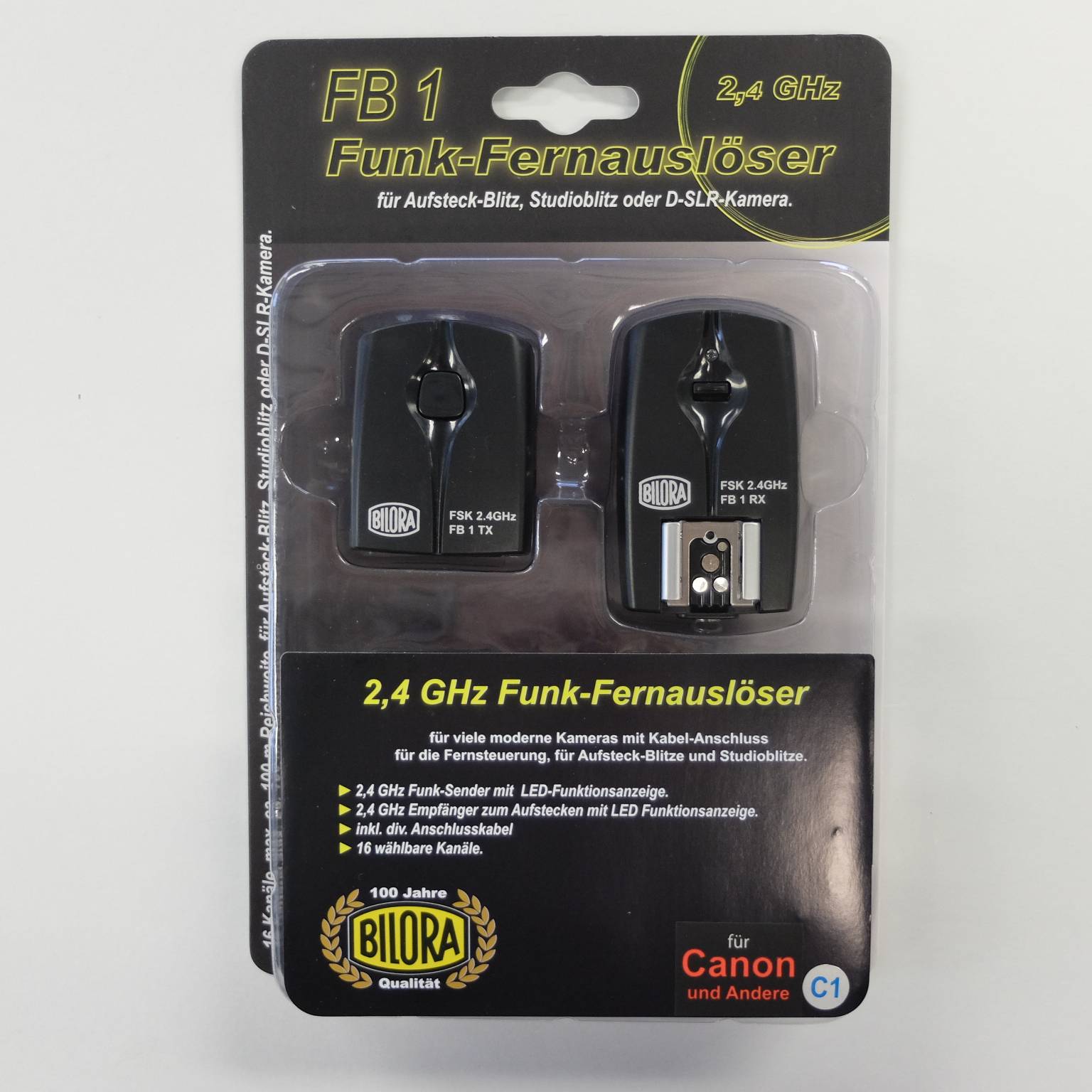 Bilora 3 in 1 Flash trigger Canon FB-1
