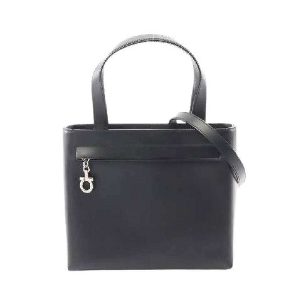 Salvatore Ferragamo Pre-owned - Pre-owned Gancini Läder Handväska Vintage - Dam - ONE Size - Läder