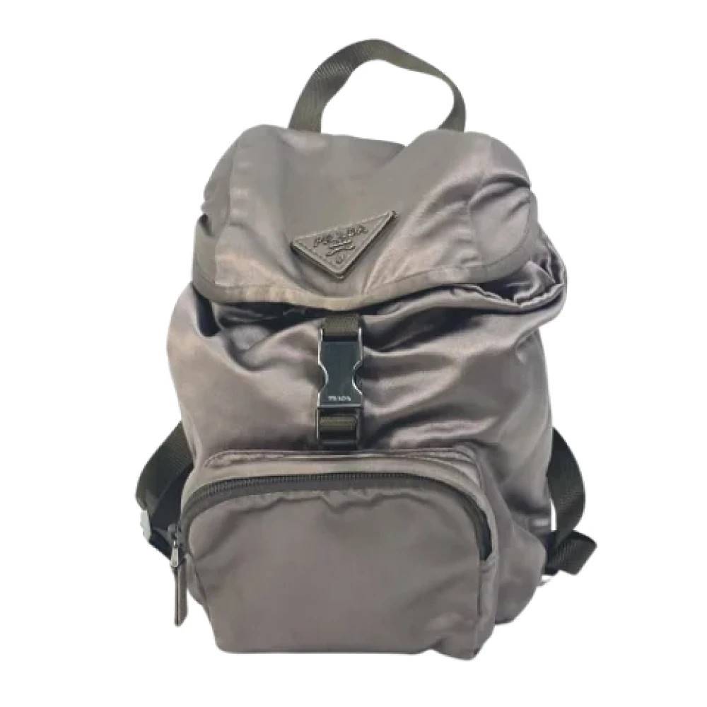 Prada Vintage Pre-owned Stof skuldertasker - Vintage - Dame - Brun - ONE SIZE - Uld