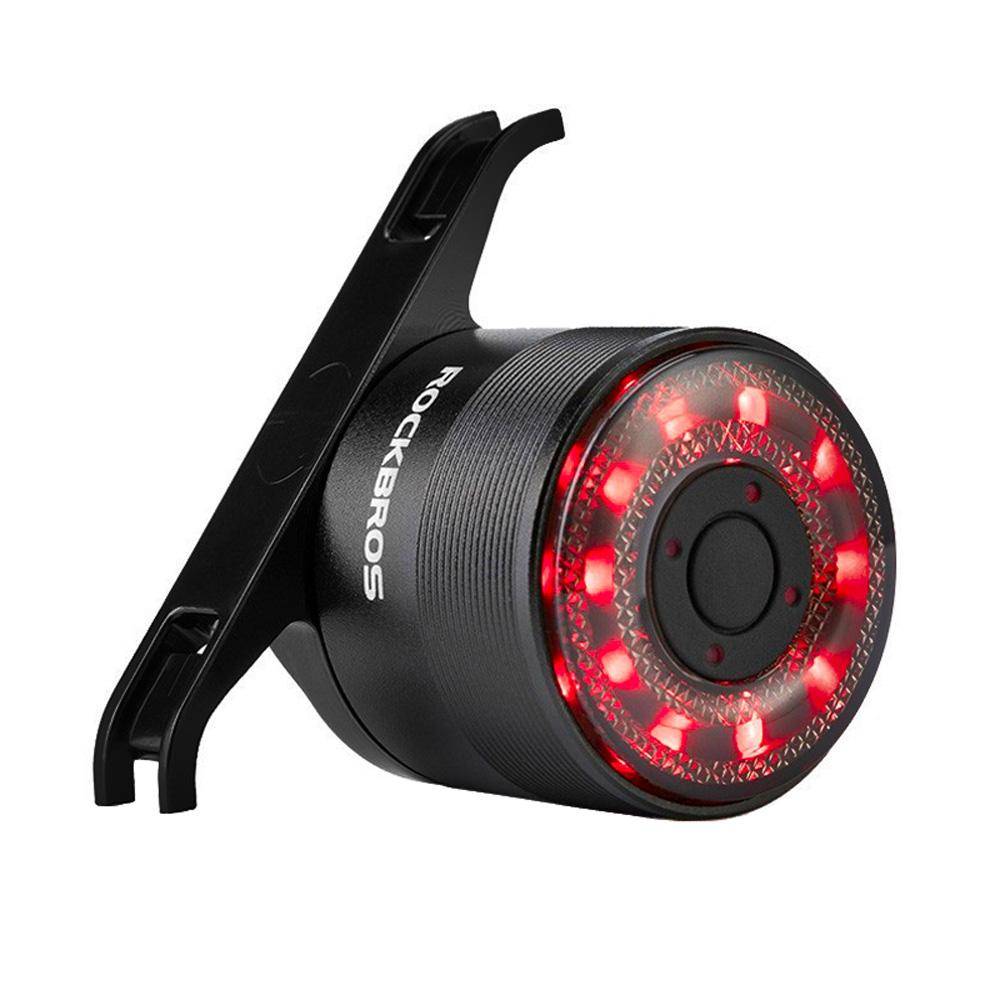 Q1 Rear Bike Light 7 Colors LED Strobe USBC USBA Cable Black