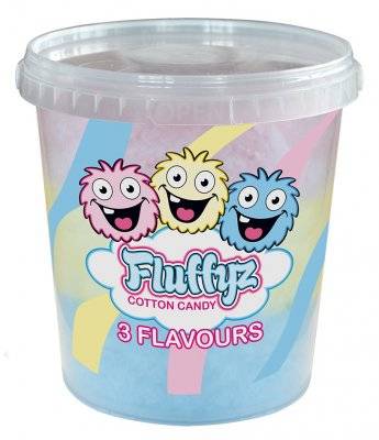 Sockervadd på burk - 3-smak 50 gram. Fluffyz