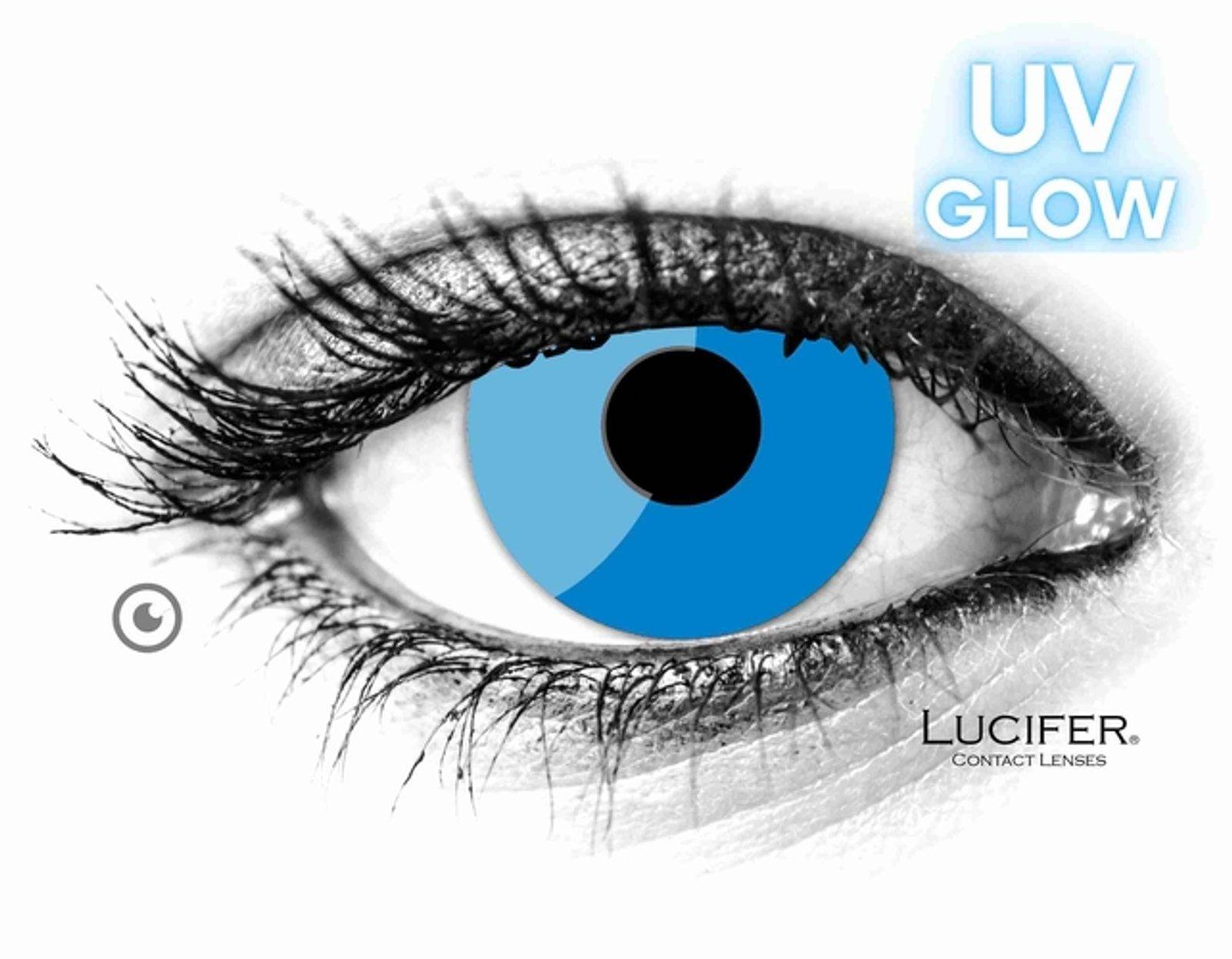 GLOW BLUE UV Contact Lenses