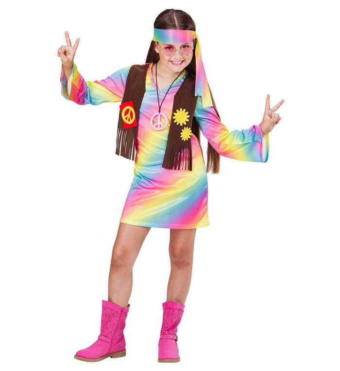 Hippiepige Børnekostume