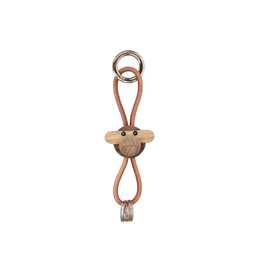 Nyckelring Apa Teak/limba