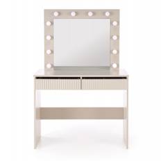 Hollywood - Sminkebord med spejl - Beige