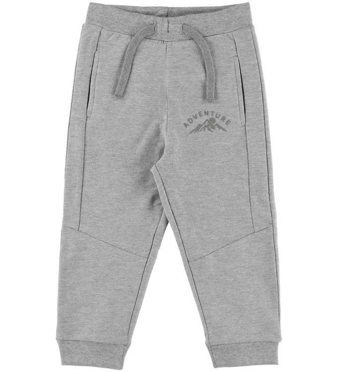 Name it Sweatpants - NmmOscar - Grey Melange - Name It - 2 år (92) - Sweatpants