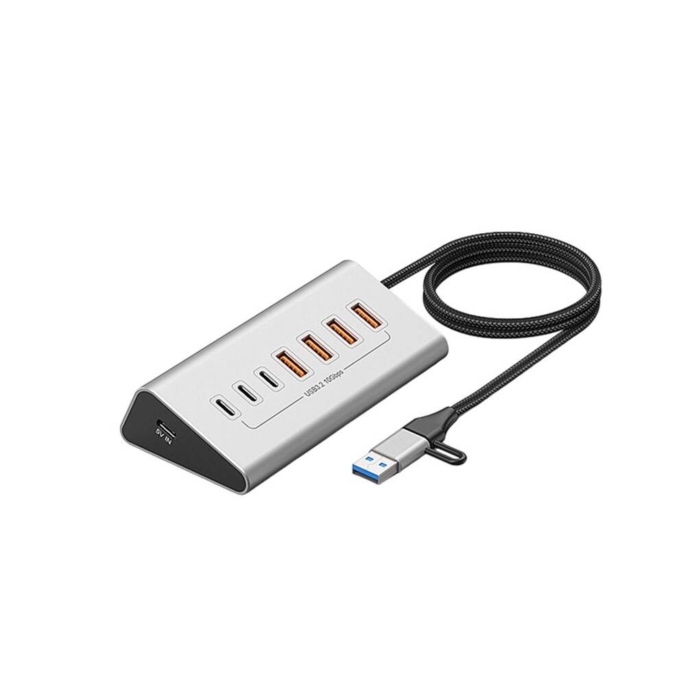 USB 3.2 10Gbps Hub USB Docking Station Type C Splitter Multi 7 for PC Laptop Data Transfer Charging Dock