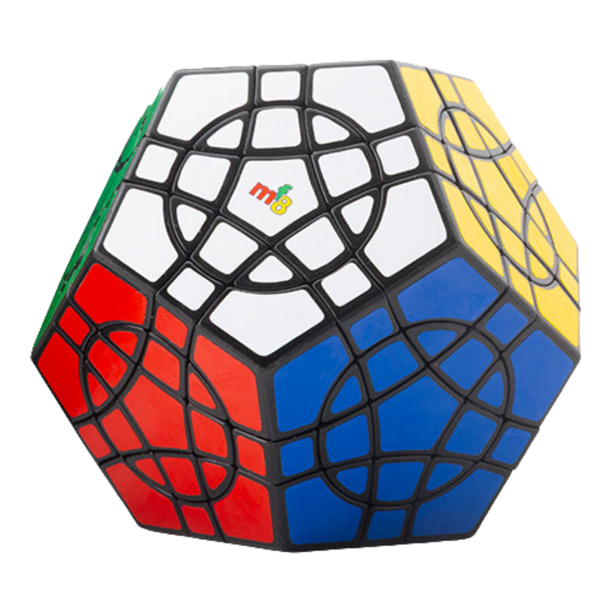 MF8 Crazy Curvy Megaminx Black - Shape Mod Dodecahedron Puzzle - Rubiks Kub