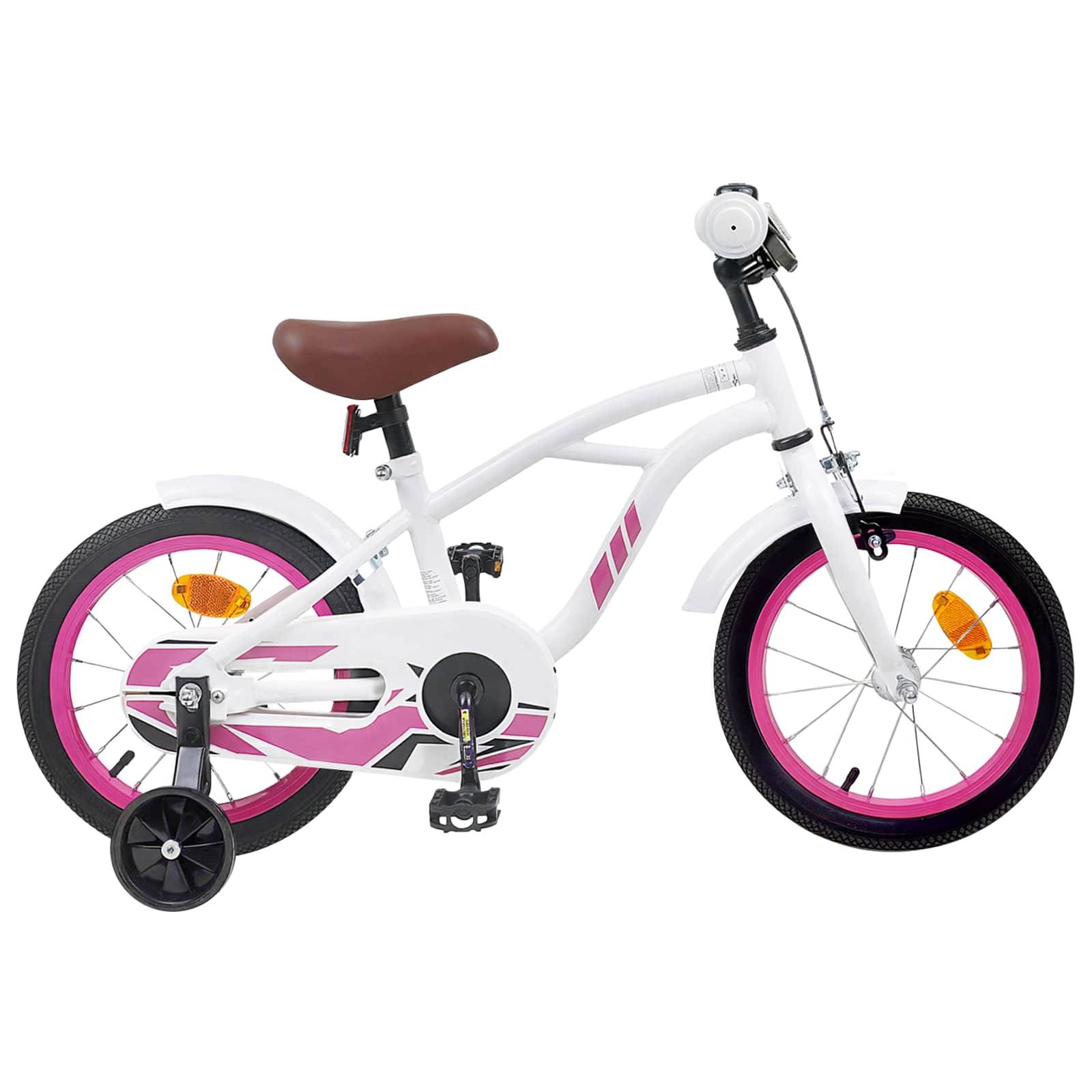 vidaXL Barncykel 12 Tum för 2-4 åringar Vit