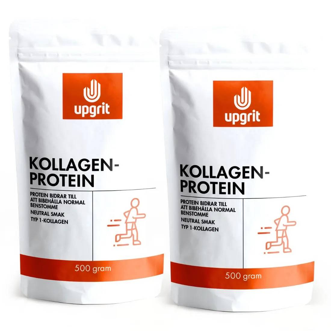 2-pack Upgrit Kollagenprotein, 500 g