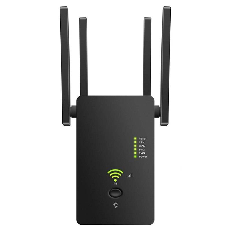 Ac1200 mbps trådlös wifi repeater router dual band 2.4/5g wi-fi extender wifi trådlös signal booster-us-kontakt