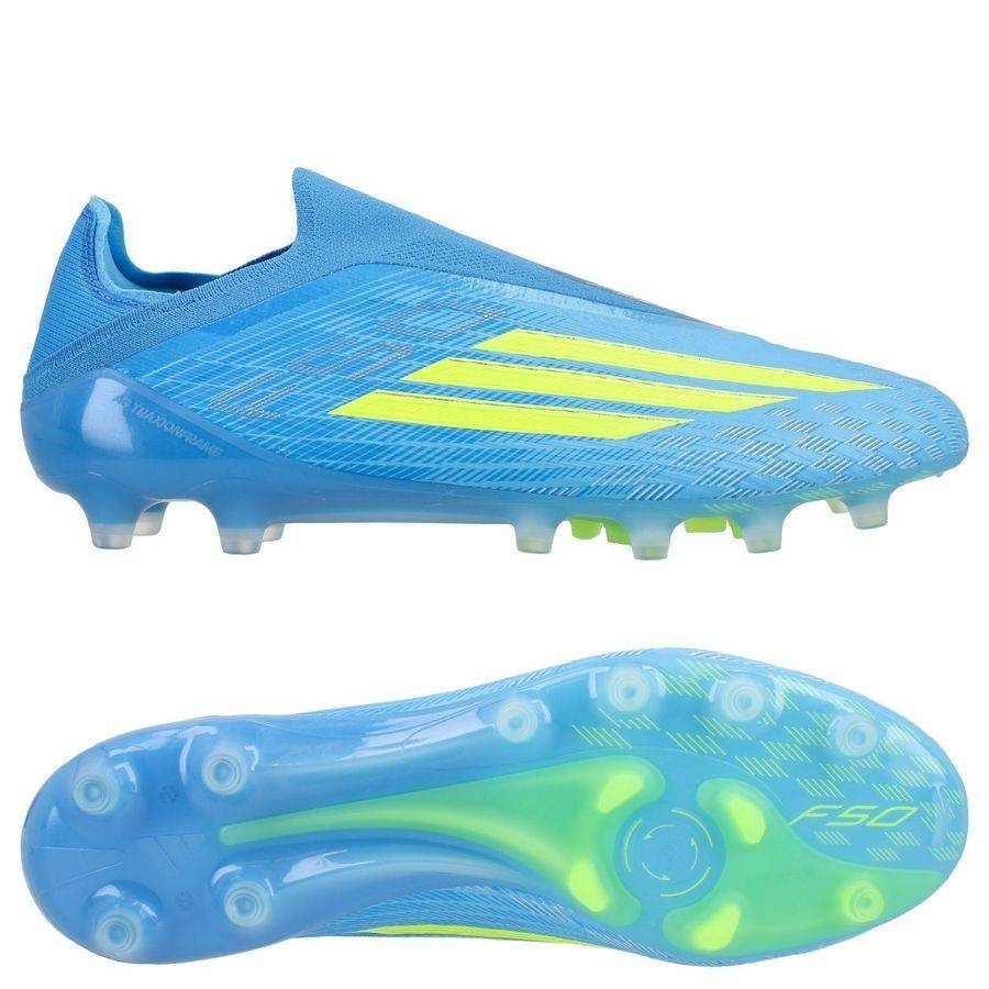adidas F50 Elite Laceless Ag Ice Cold Precision - Lucid Ray Blue/gul/light Utility Aqua - Konstgräs (Ag) - ['Blå'] (40⅔)