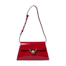 Coccinelle, Taske, Dame, Rød, ONE SIZE, Læder, Patentlæder Clutch i Vinfarve