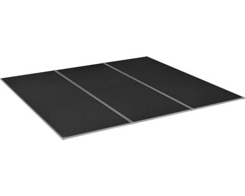 Kanalplasttak komplett HALLE Isolux bärande profiler rökfärgat 16x1050x4500 mm 3st skivor