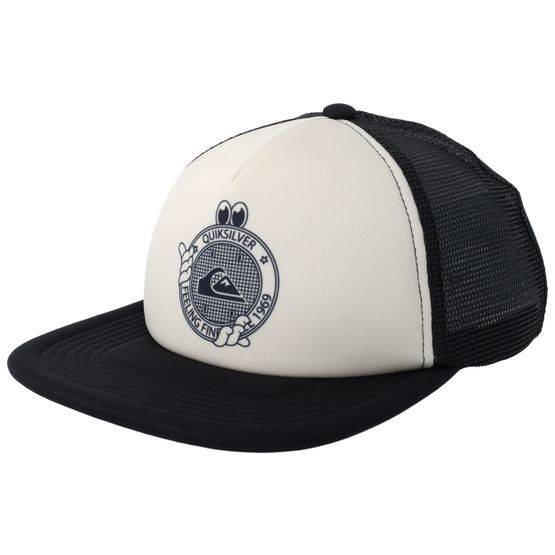 Quiksilver - Vit trucker Keps - Kids Classic Foam 2 Black A-Frame Trucker @ Hatstore