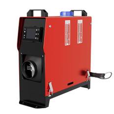 HENGMEI Dieselvärmare 12V 8KW, Extravärmare Luftdieselvärmare Rymdvärmare Tempsensor Sond med LCD-skärm Bil Husbil Båtar Lastbilsvärmare, Röd (LCD-knapp)