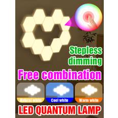 LED Night Light Honeycomb Hexagon Modular Quantum Lamp DIY Creative Modern Wall Lights Bedroom