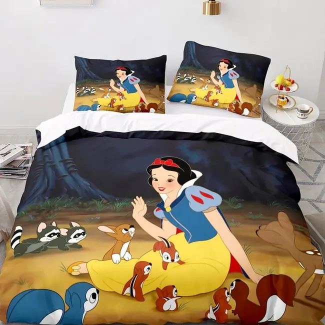 Påslakan med Snövit och Skogens Djur, 200 x 230 cm (200 x 230 cm)