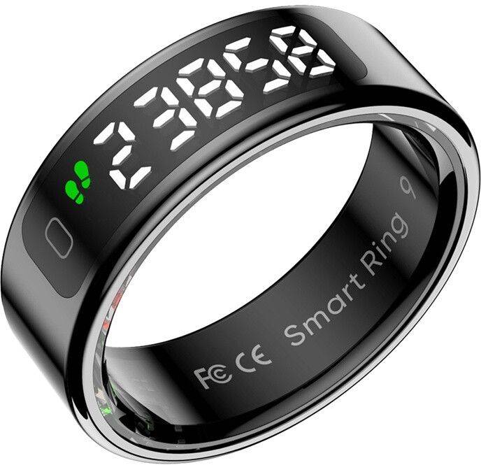 Colmi R12 SmartRing - 10 - smart ring med LED-skärm, pulsmätare, SpO2, sömnanalys, stegräknare, sportlägen, vattentät, 5 dagars batteritid