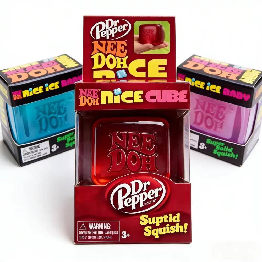 Schylling NeeDoh Nice Cube Anti-Stress Sensoriska Block Tryckavlastande Pussel Leksak för Fokus