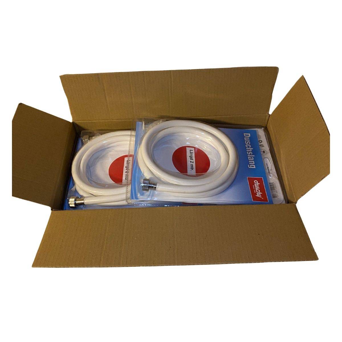 Duschslang 200 cm Vit (Standard G1/2) 10-pack