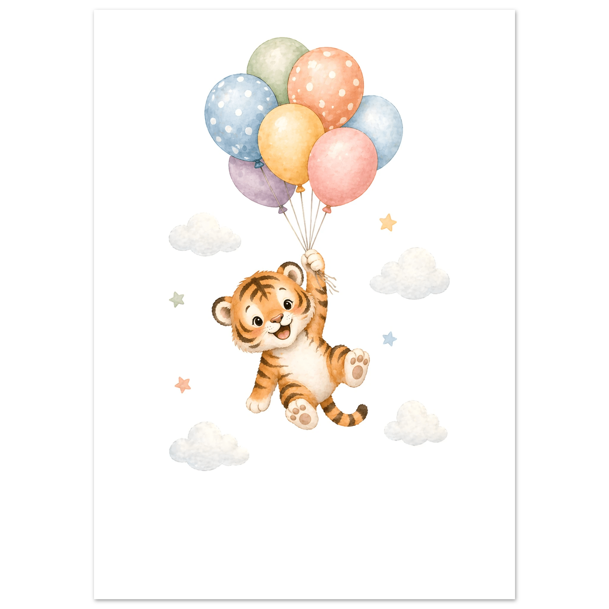 Tiger med personligt namn & text-50x70 cm / 20x28″ / Utan ram / -
