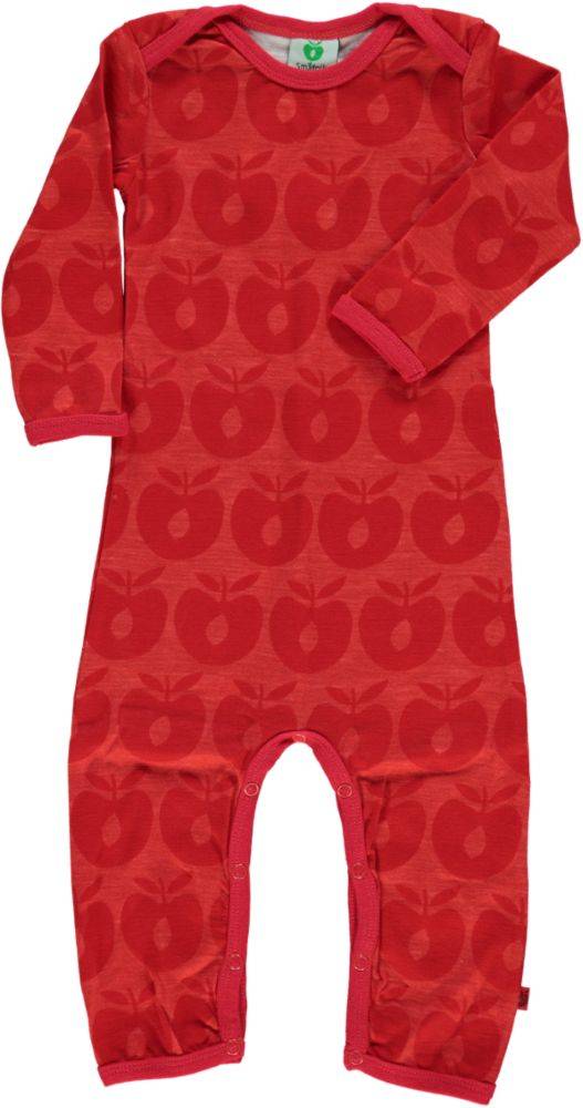 Ulddragt i uldmix med æbler - Red / 56 cm