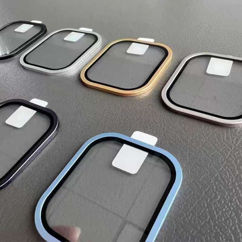 2PCS Tempered Glass for Apple Watch Ultra 49mm Titanium Metal Frame Anti-Scratch film Ultra 2 49 mm Screen Protector Accessories