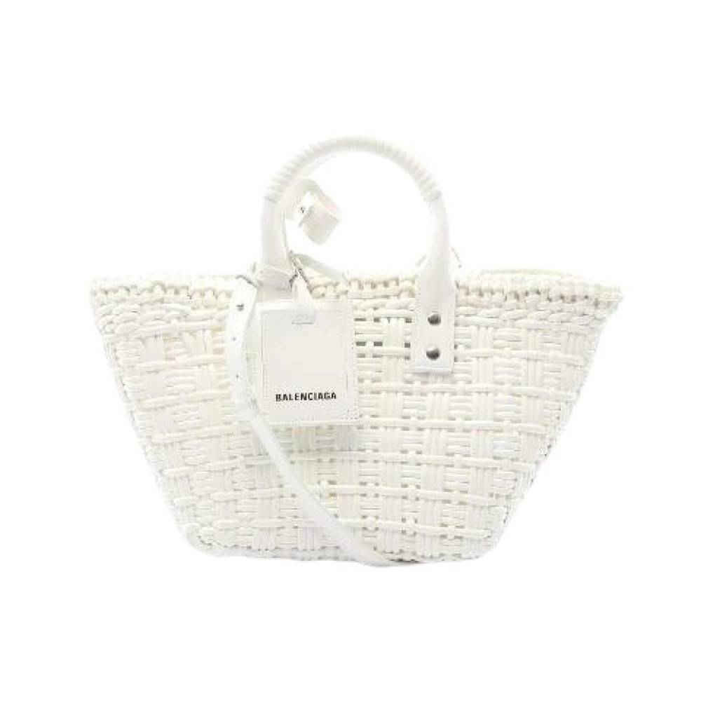 Balenciaga Vintage Pre-owned Bistro XS 2-vejs tote taske - Vintage - Dame - Hvid - ONE SIZE - Uld