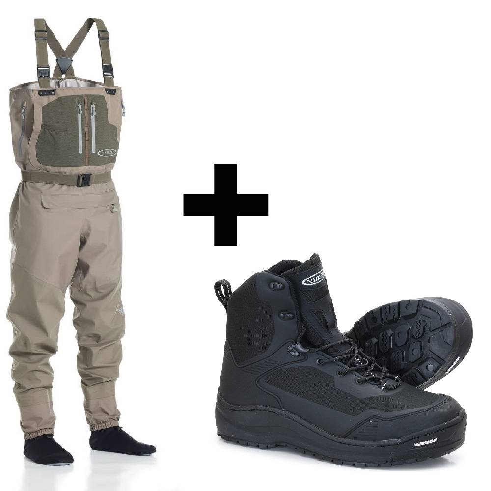Vision Flyfishing Tool Relief + Musta Michelin Waders Sæt.