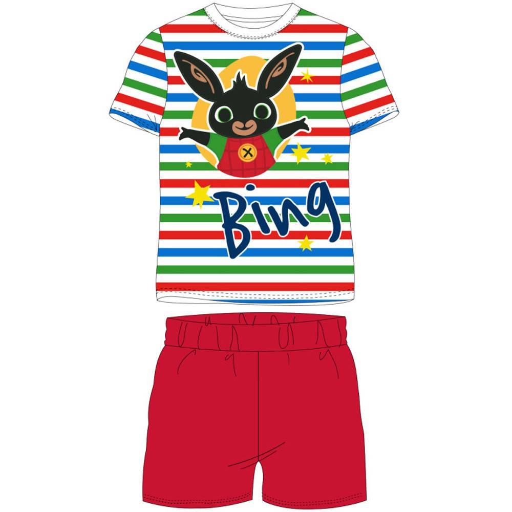 Bing randiga korta barnpyjamas 116 cm