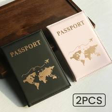 TEMU 2pcs Leather Passport Cover Passport Protector Passport Holder Passport Cover For International Travel