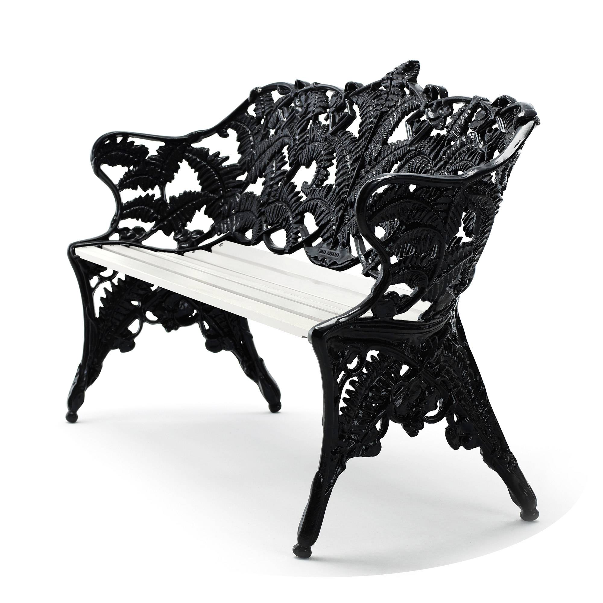 Byarums Bruk - Classic Ormbunkssoffan Vitlackerad Furu/Svartlaserad Aluminium - Utomhussoffor