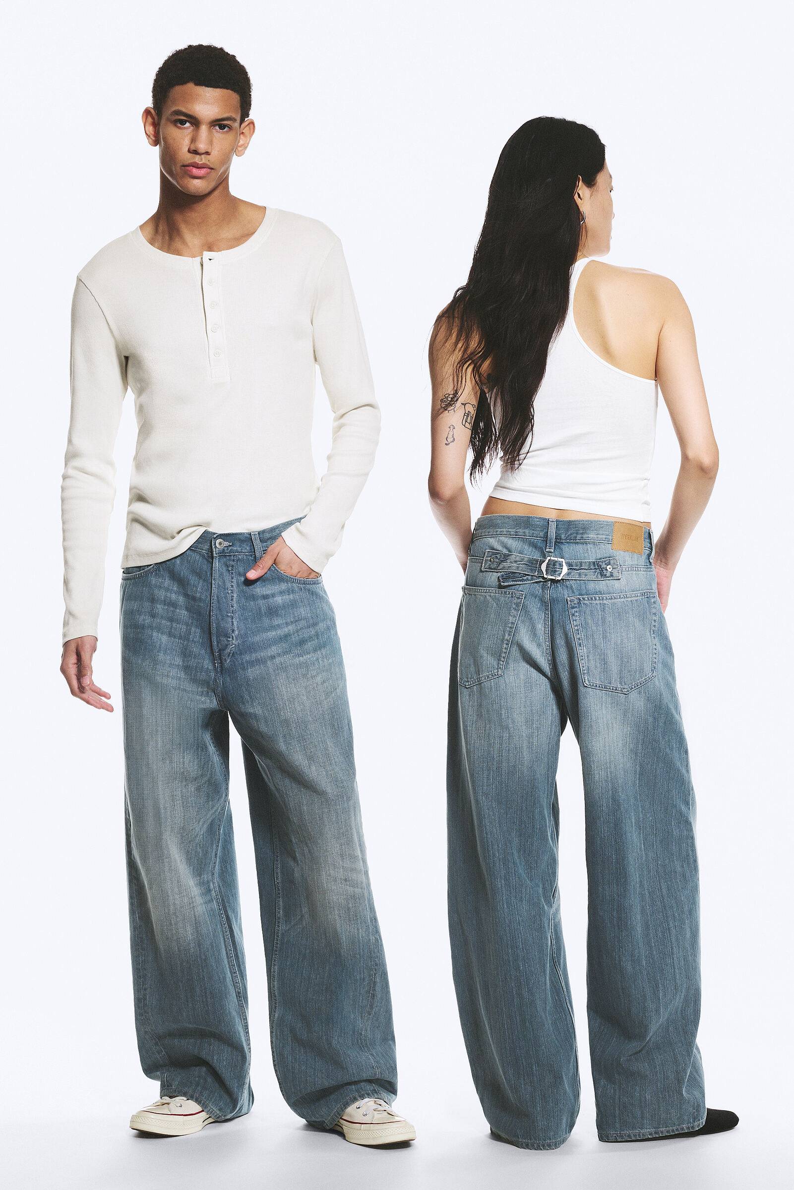 ASTRO MID RISE LOOSE BAGGY TWIST JEANS