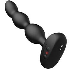 17 x 3,3 cm - Ridge - App Controlled Rotating and Vibrating Anal Beads - black