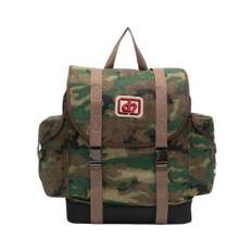 Dsquared2, Taske, unisex, Flerfarvet, ONE SIZE, Bomuld, Camouflage Maxi Rygsæk med D2 Mønster