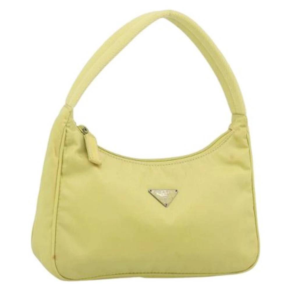 Prada Vintage Pre-owned Vintage Nylon Skuldertaske - Vintage - Dame - Gul - ONE SIZE - Uld