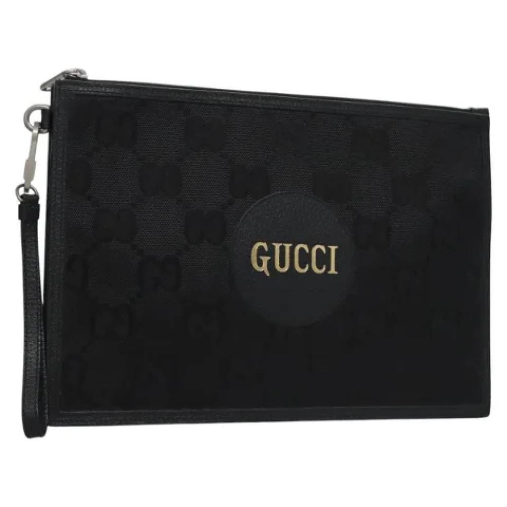 Gucci Vintage Pre-owned Vintage GG Canvas Clutch - Vintage - Dame - Sort - ONE SIZE - Uld