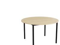 (ComputerSalg) Bord Combi 206, Ø1200 mm, højde 900 mm, birk laminat på sort stel